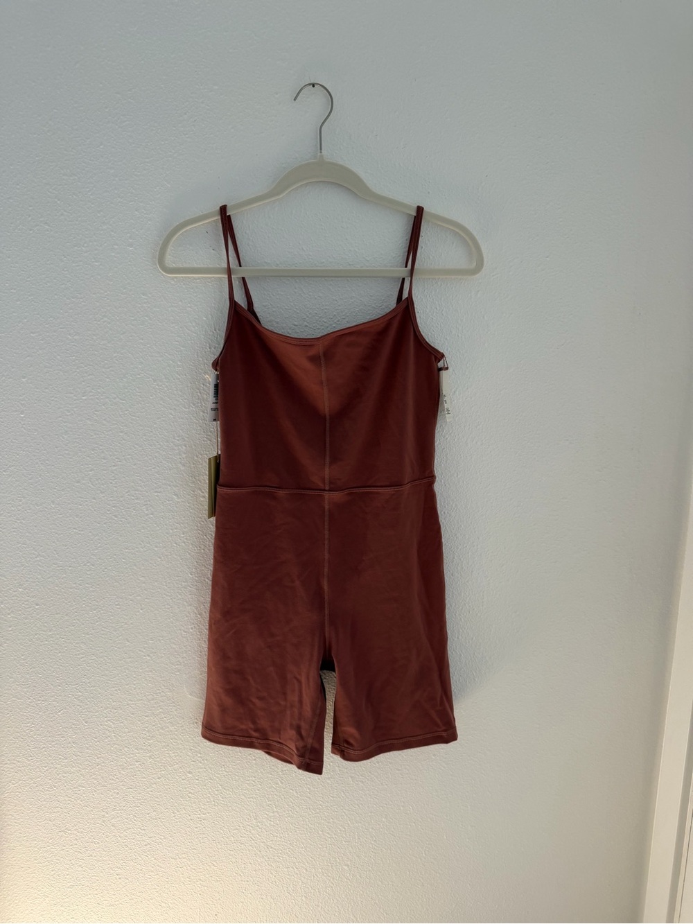 Aritzia Rust Spaghetti-Strap Romper